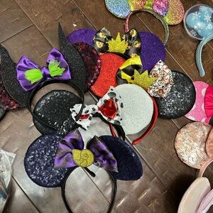 Lot of Disney Mickey and Minnie ears